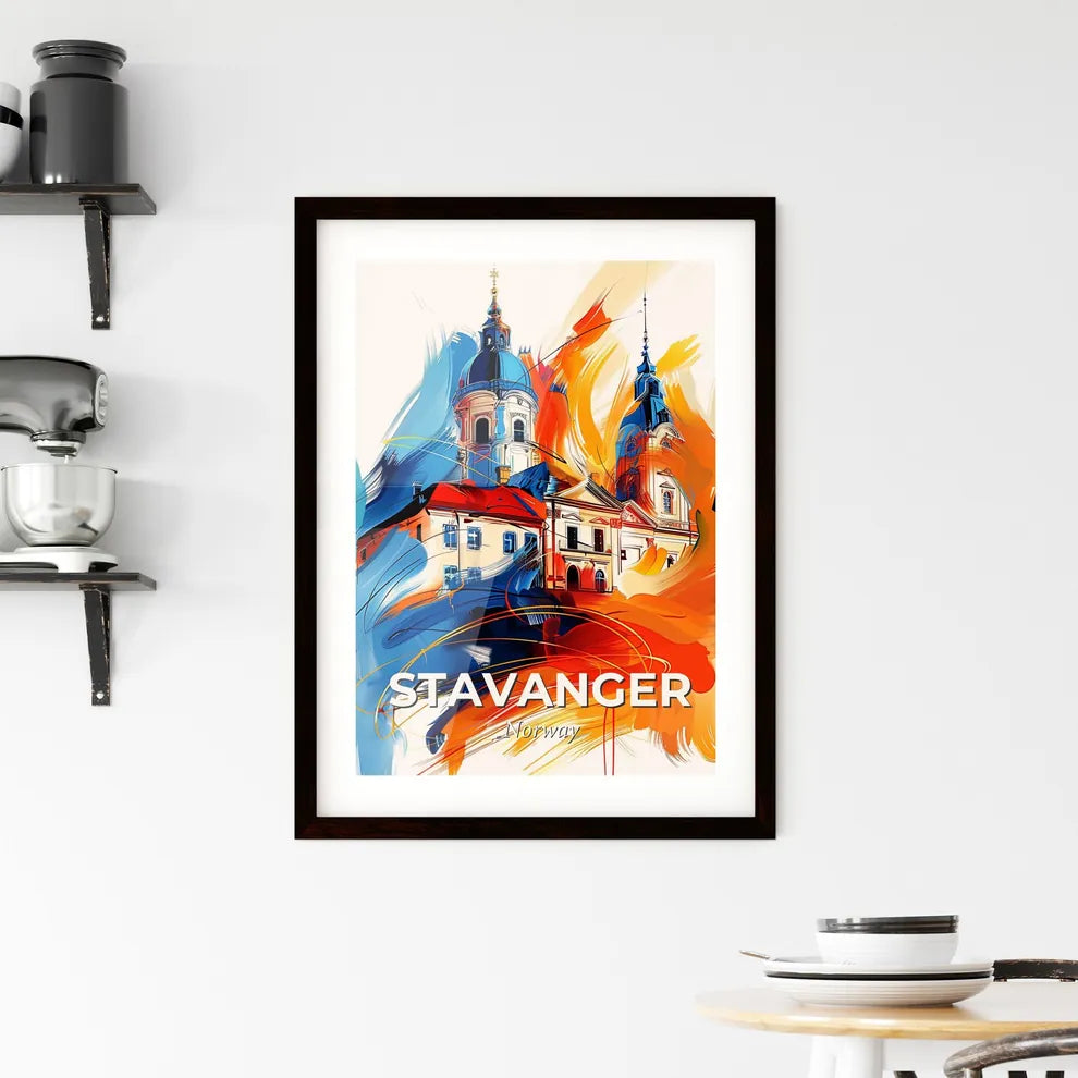 Vibrant Stavanger, Norway Framed Print