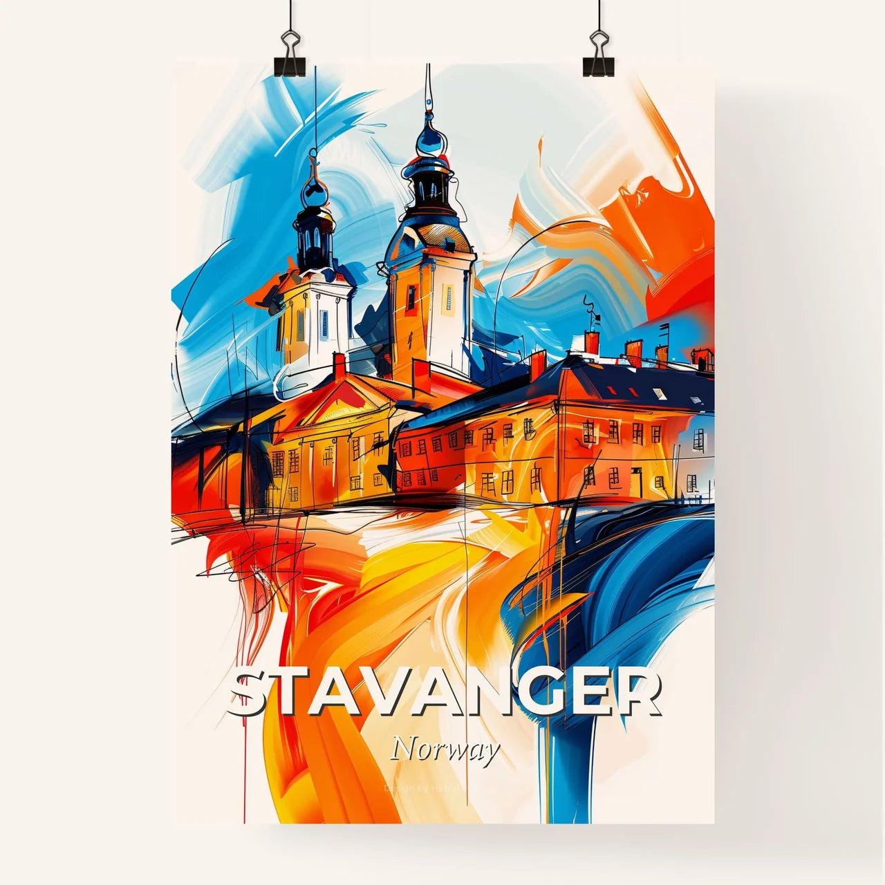 Vibrant Stavanger, Norway Poster