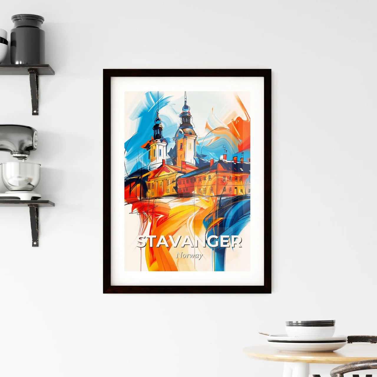 Vibrant Stavanger, Norway Framed Print