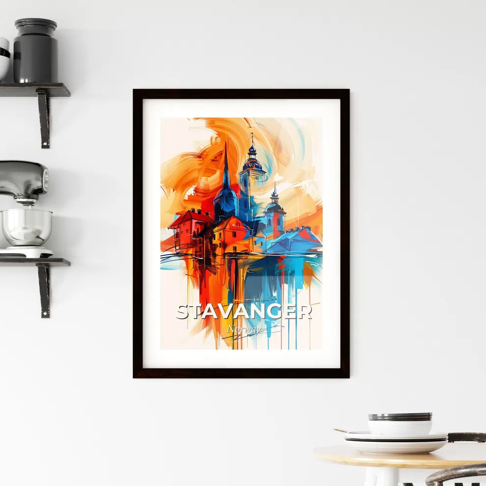 Vibrant Stavanger, Norway Framed Print