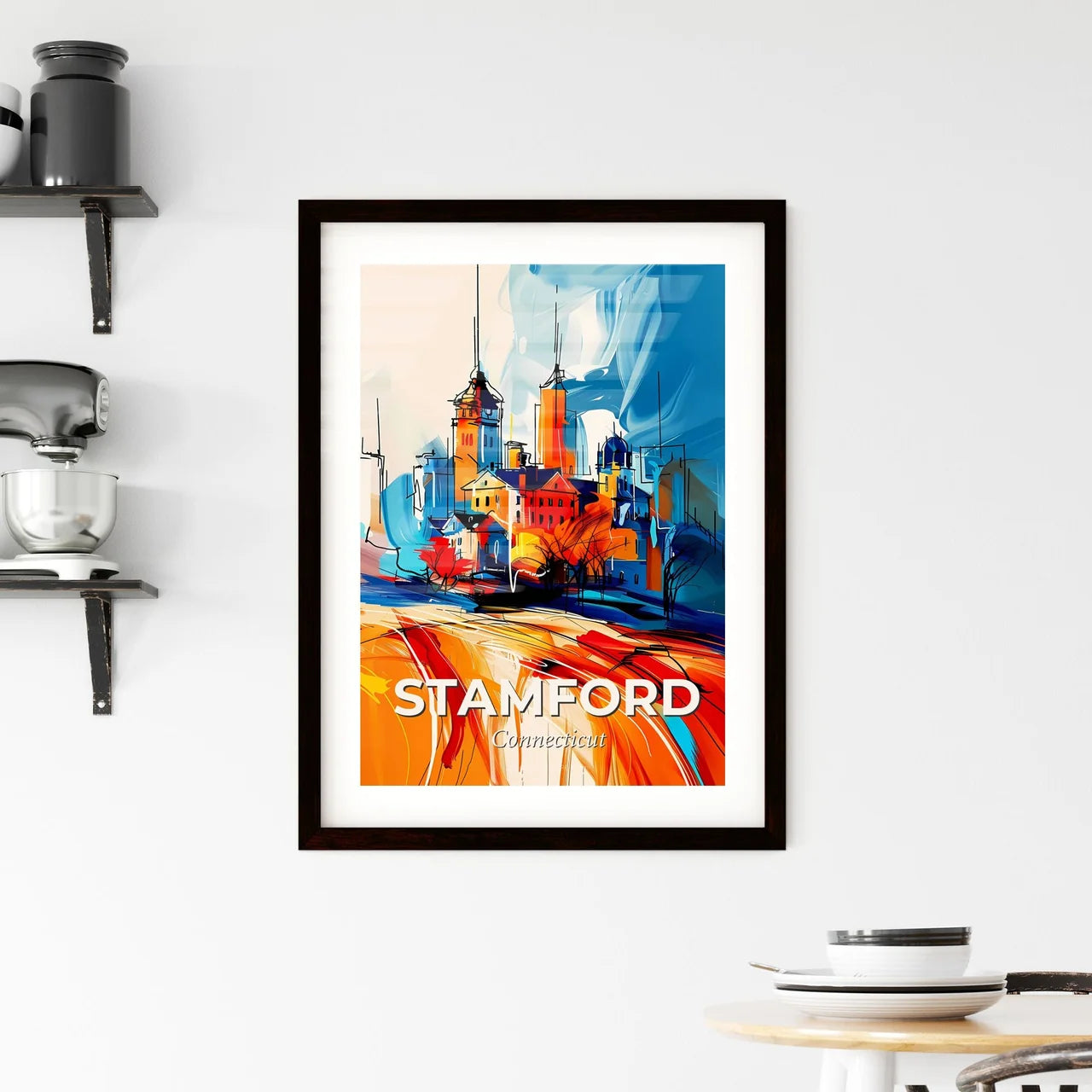 Vibrant Stamford, Connecticut Framed Print