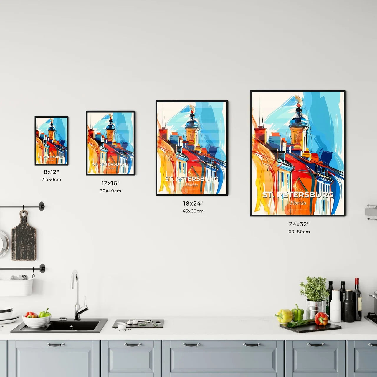 Vibrant St. Petersburg, Florida Kitchen Art