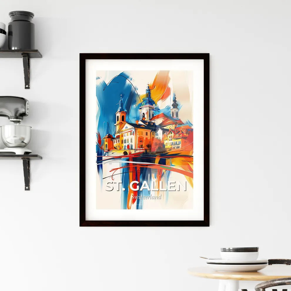Vibrant St. Gallen, Switzerland Framed Print
