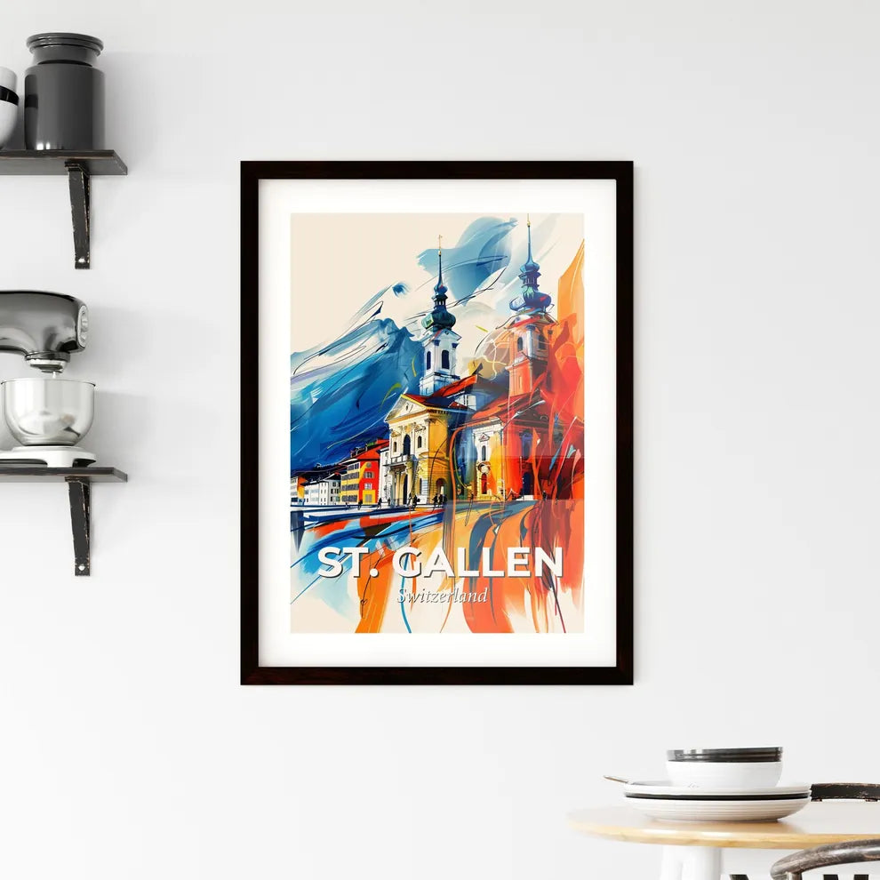 Vibrant St. Gallen, Switzerland Framed Print