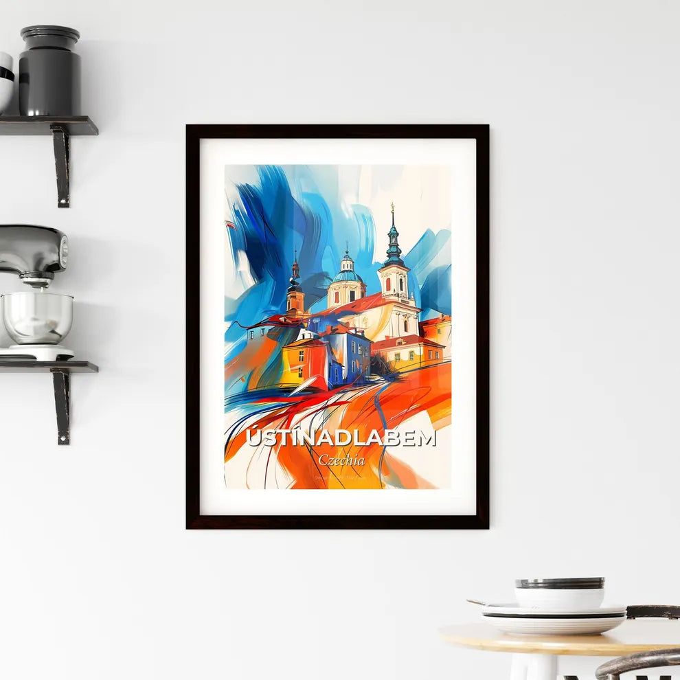 Vibrant Ústínadlabem, Czechia Framed Print