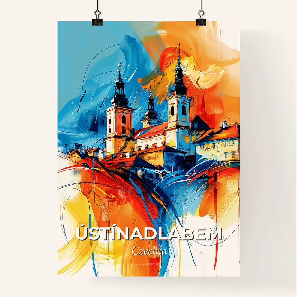 Vibrant Ústínadlabem, Czechia Poster