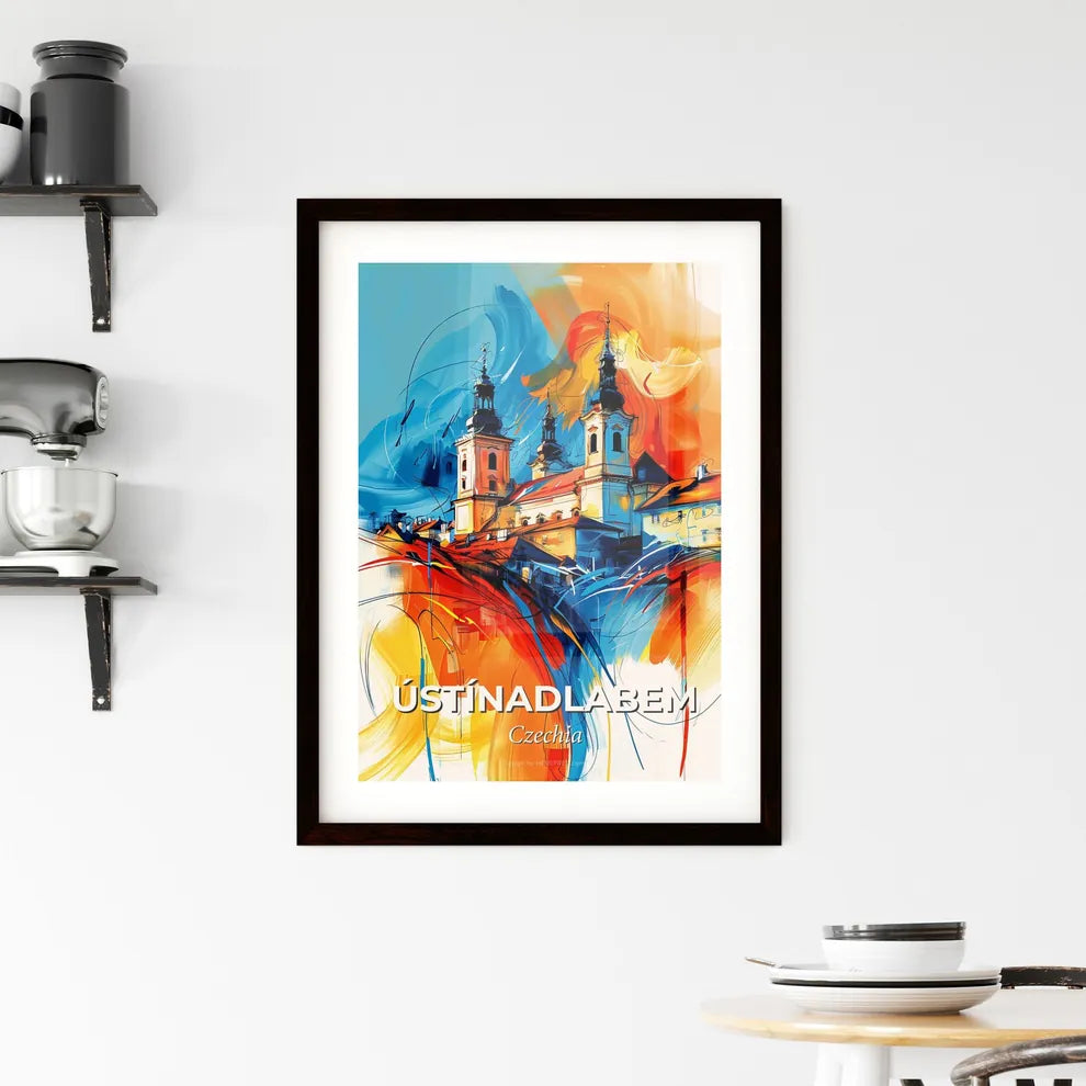 Vibrant Ústínadlabem, Czechia Framed Print