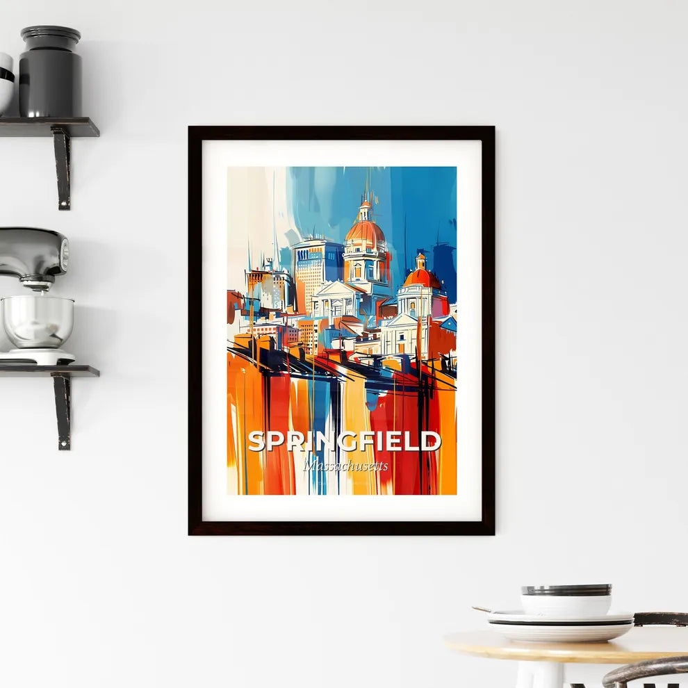 Vibrant Springfield, Massachusetts Framed Print