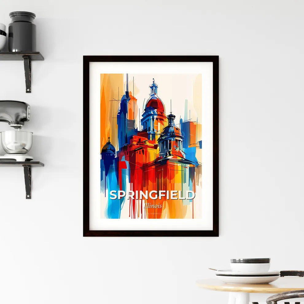 Vibrant Springfield, Illinois Framed Print