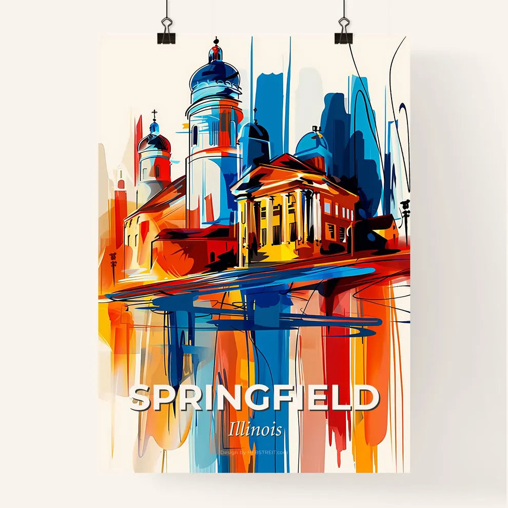 Vibrant Springfield, Illinois Poster