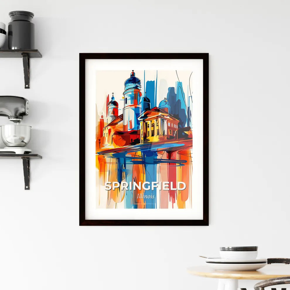 Vibrant Springfield, Illinois Framed Print