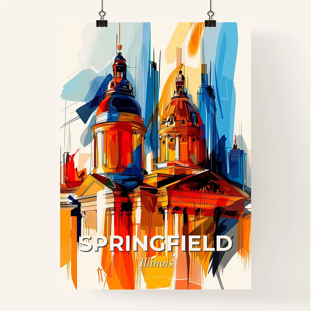 Vibrant Springfield, Illinois Poster