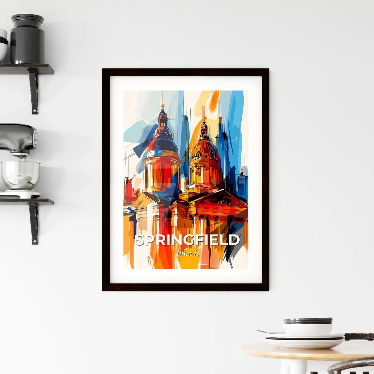Vibrant Springfield, Illinois Framed Print