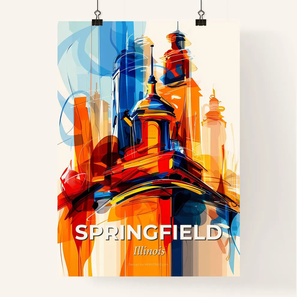 Vibrant Springfield, Illinois Poster
