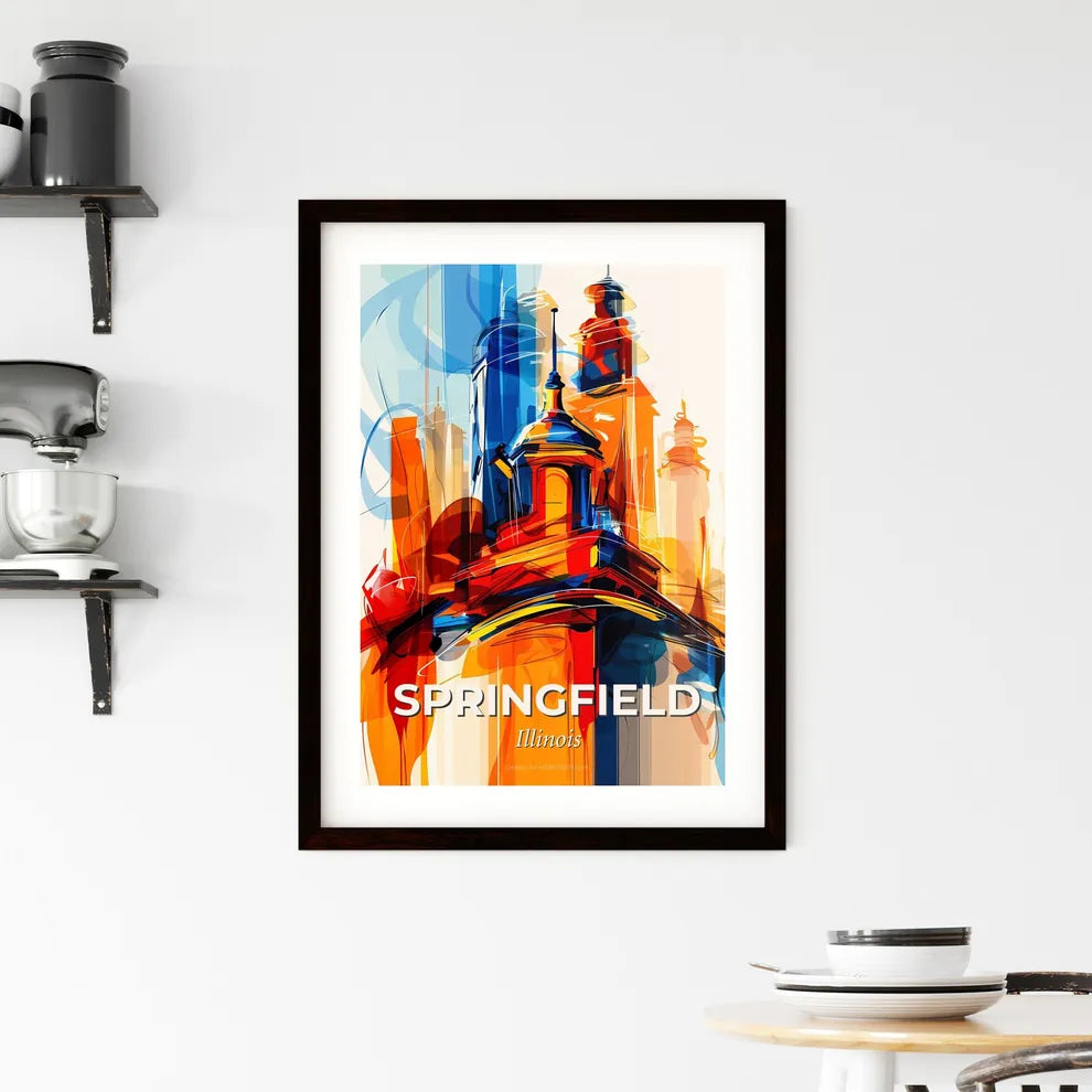 Vibrant Springfield, Illinois Framed Print