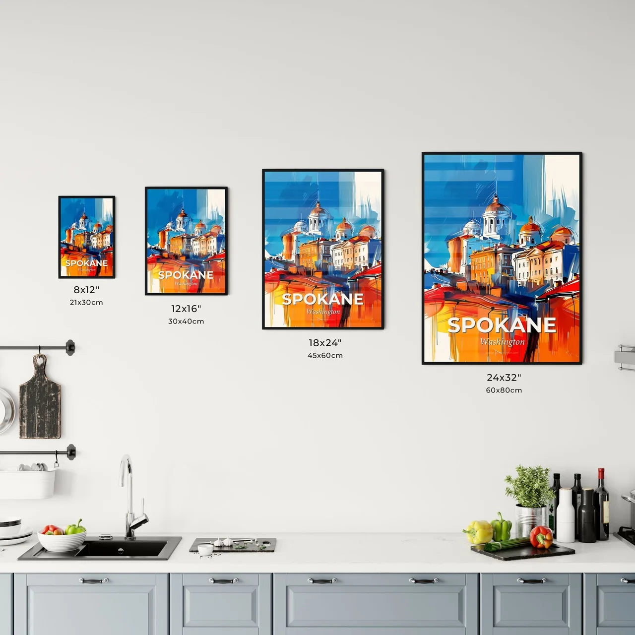 Vibrant Spokane, Washington Kitchen Art