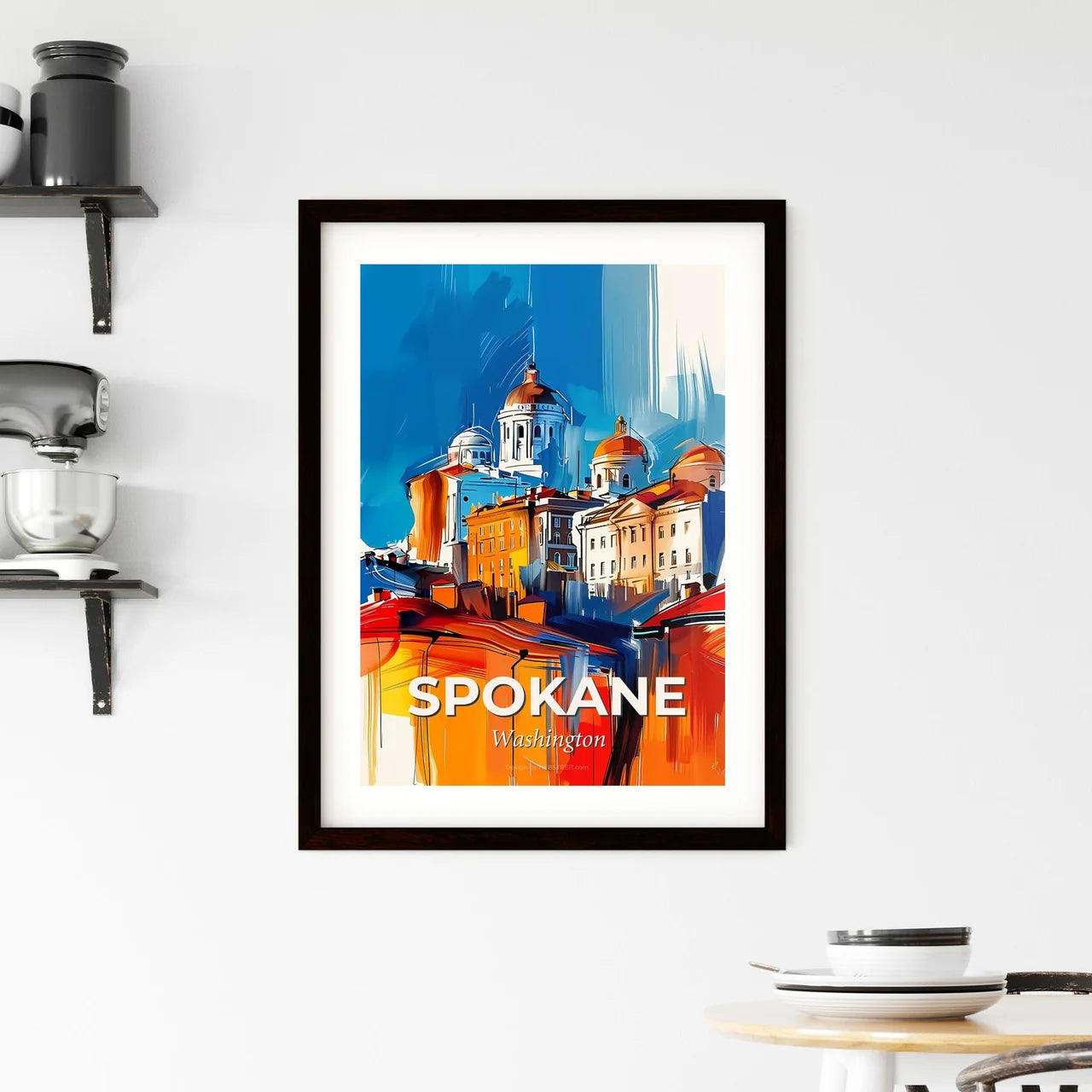 Vibrant Spokane, Washington Framed Print