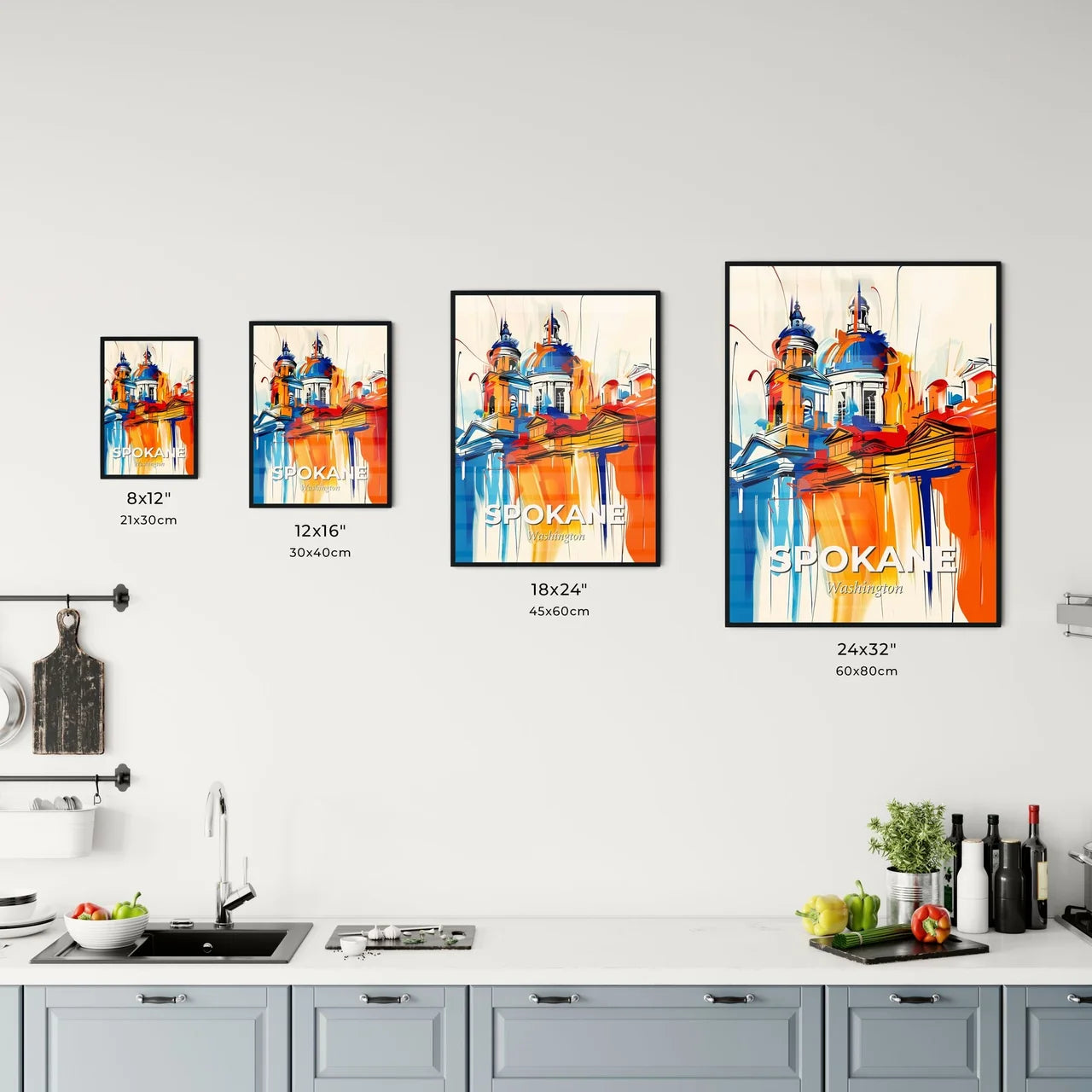 Vibrant Spokane, Washington Kitchen Art