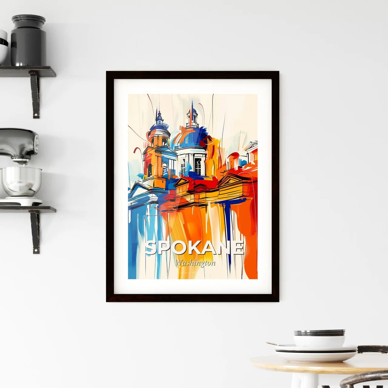 Vibrant Spokane, Washington Framed Print