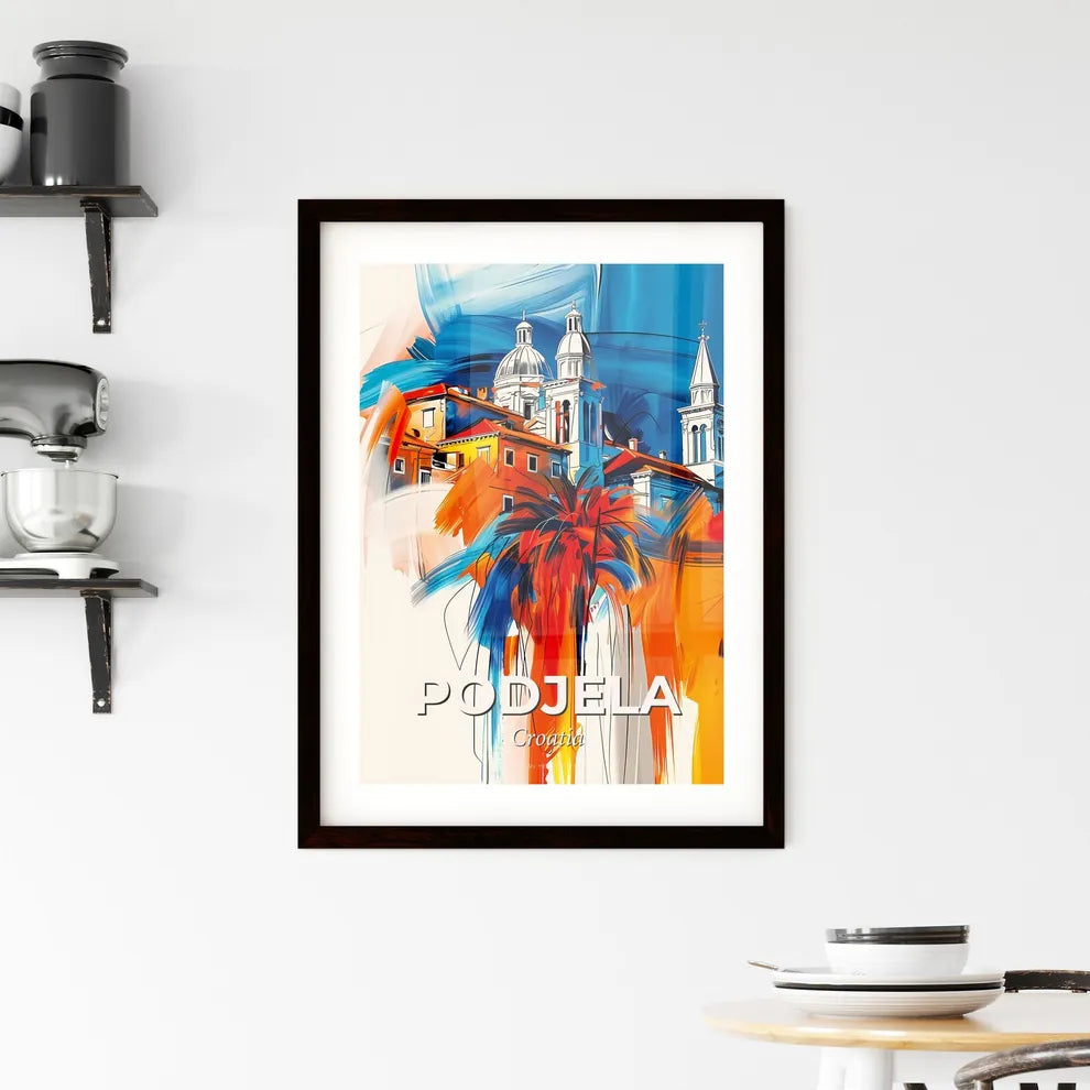 Vibrant Podjela, Croatia Framed Print