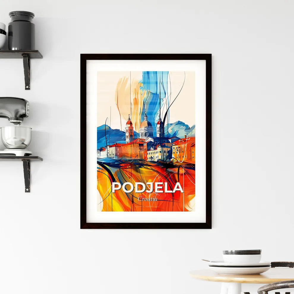 Vibrant Podjela, Croatia Framed Print