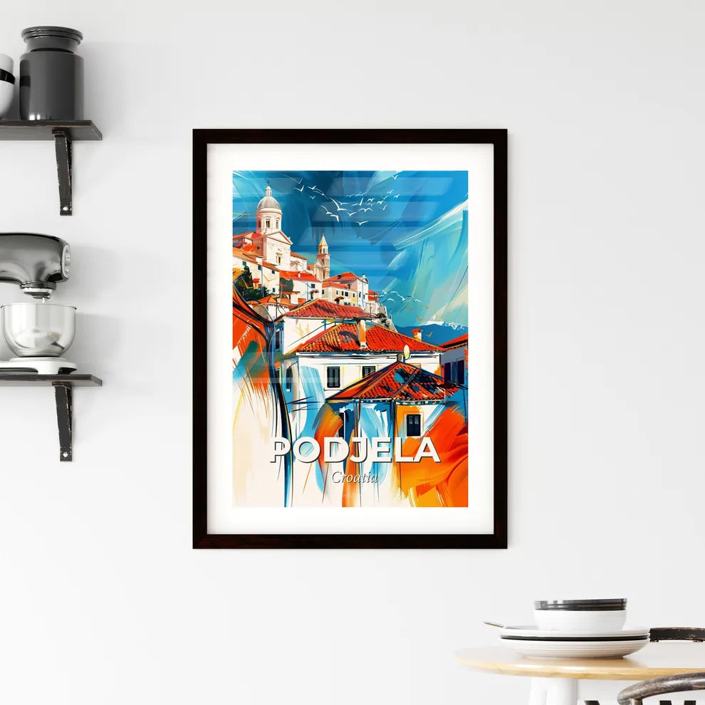 Vibrant Podjela, Croatia Framed Print