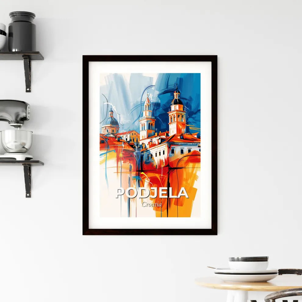 Vibrant Podjela, Croatia Framed Print