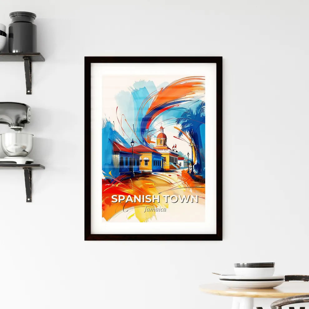 Vibrant Spanish Town, Jamaica Framed Print