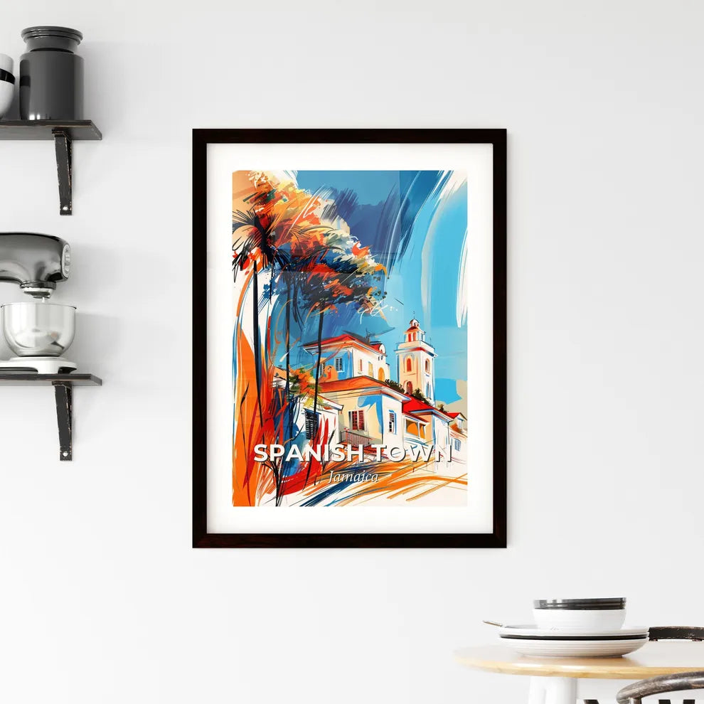 Vibrant Spanish Town, Jamaica Framed Print