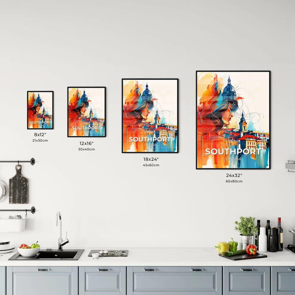 Vibrant Southport, England Kitchen Art