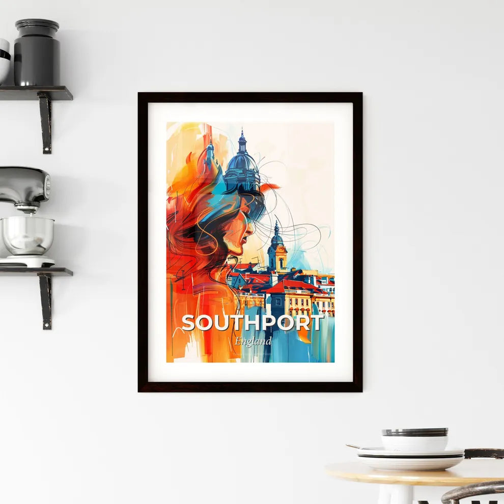 Vibrant Southport, England Framed Print
