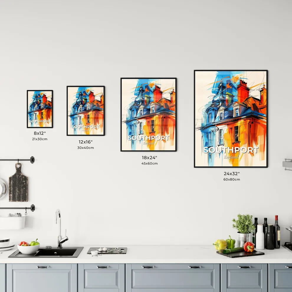 Vibrant Southport, England Kitchen Art