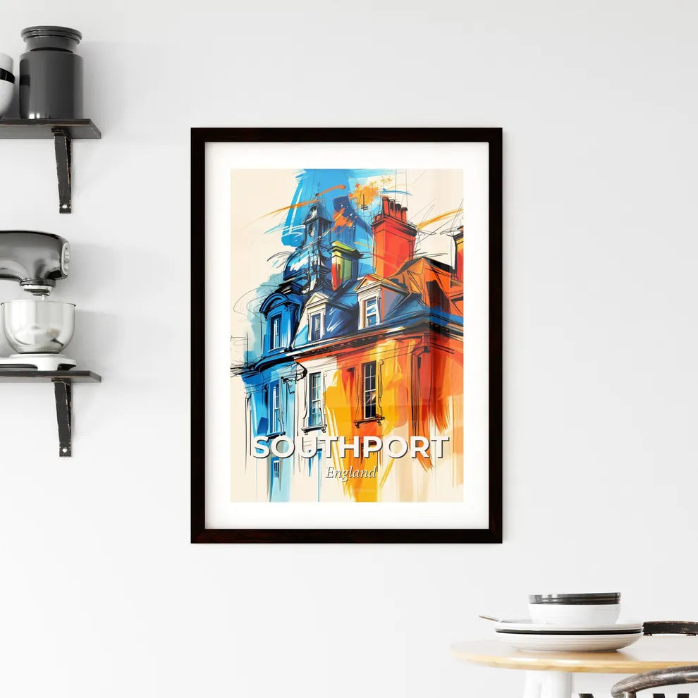 Vibrant Southport, England Framed Print