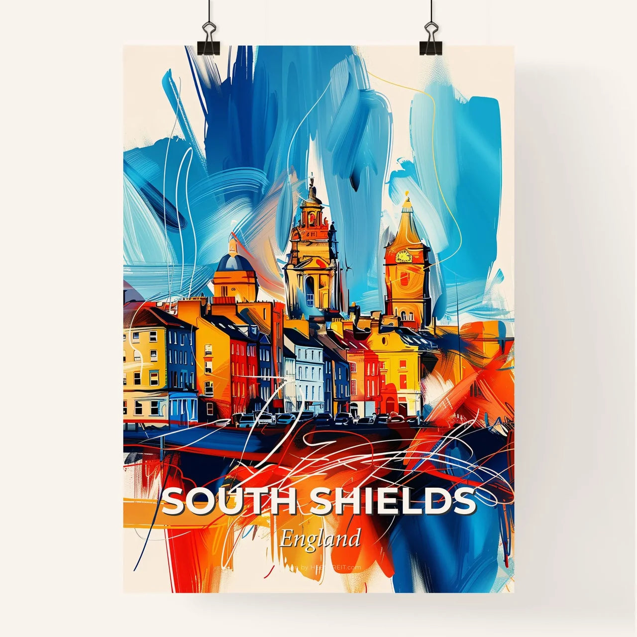 Vibrant South Shields, England Poster