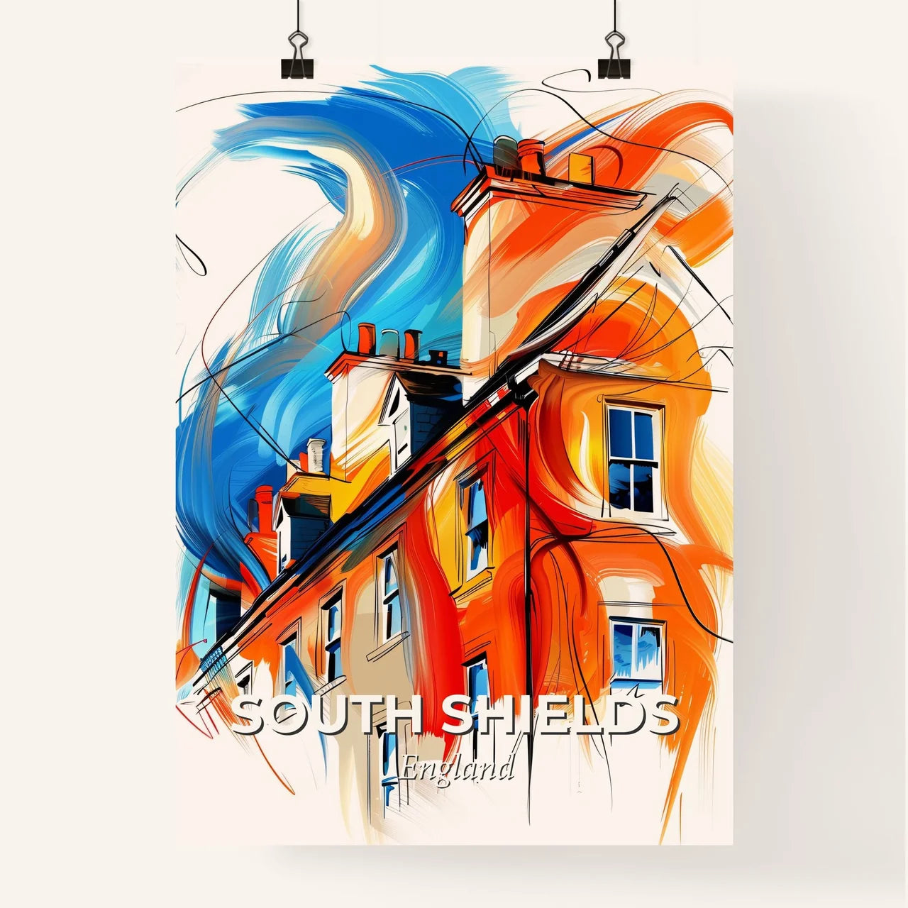 Vibrant South Shields, England Poster