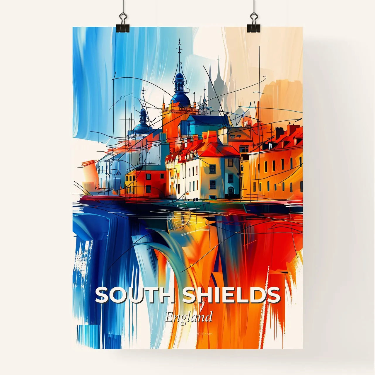 Vibrant South Shields, England Poster