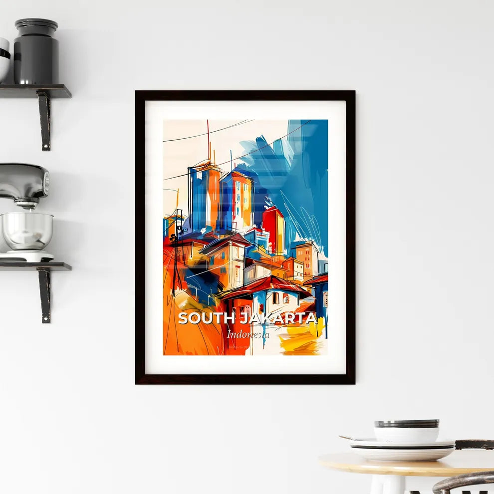 Vibrant South Jakarta, Indonesia Framed Print