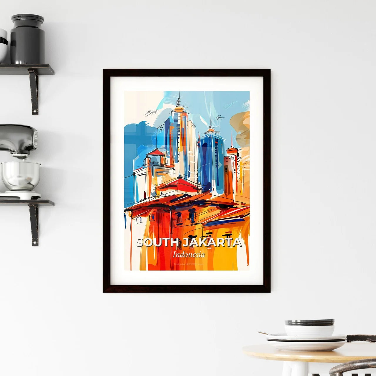 Vibrant South Jakarta, Indonesia Framed Print