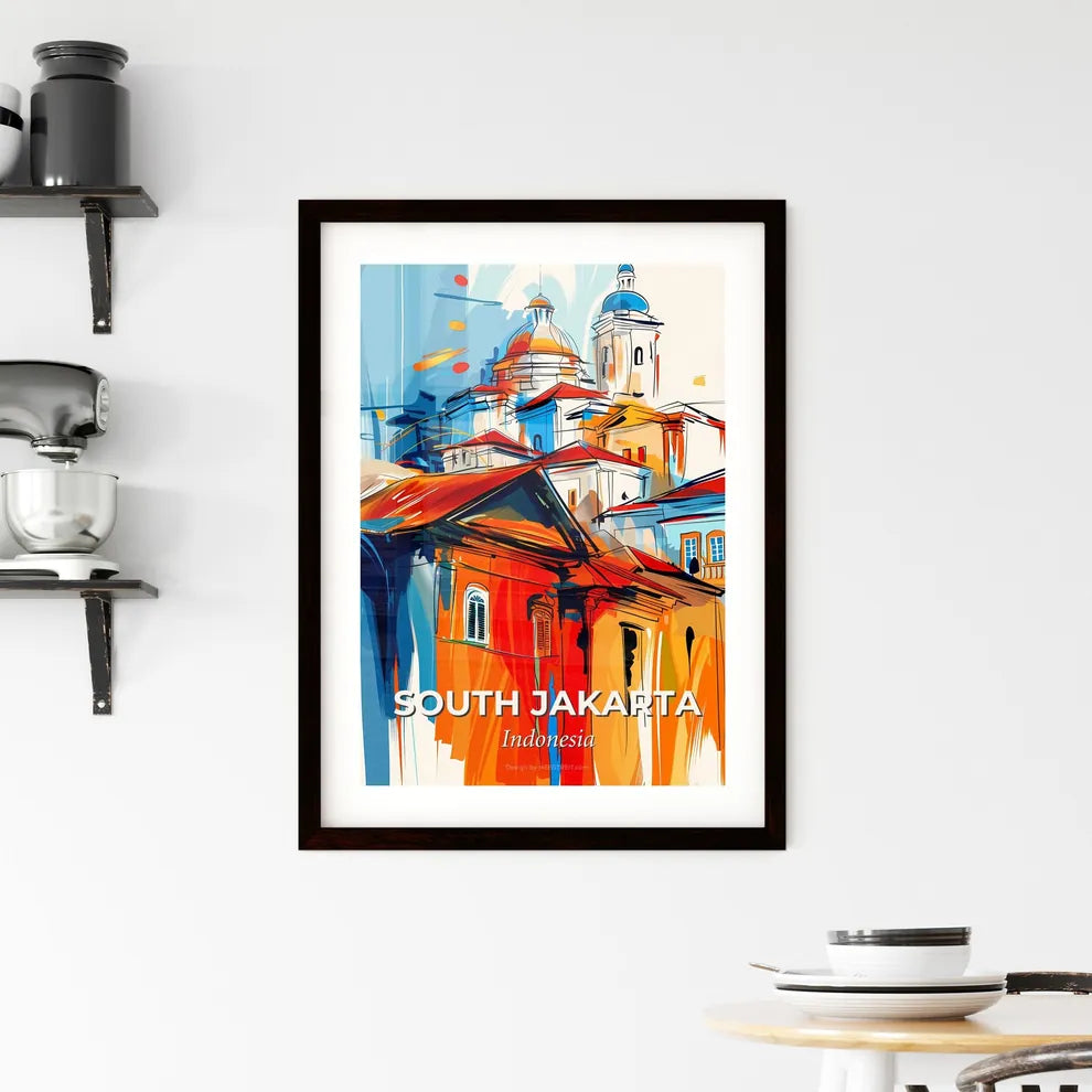 Vibrant South Jakarta, Indonesia Framed Print