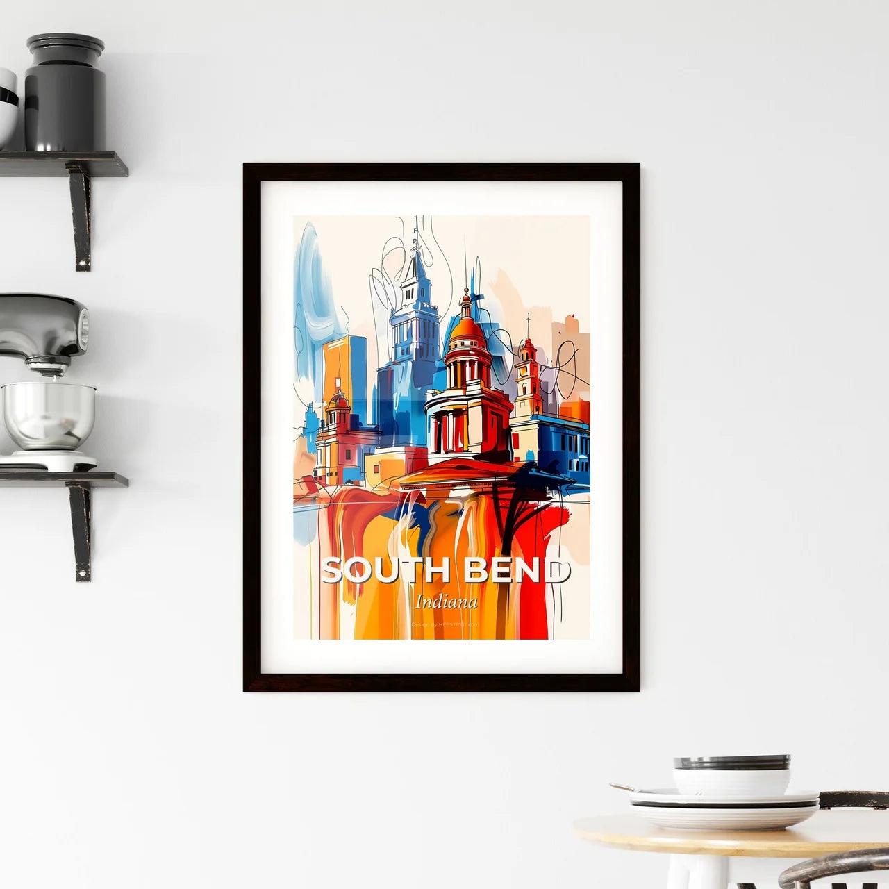 Vibrant South Bend, Indiana Framed Print