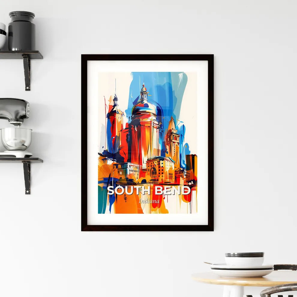 Vibrant South Bend, Indiana Framed Print