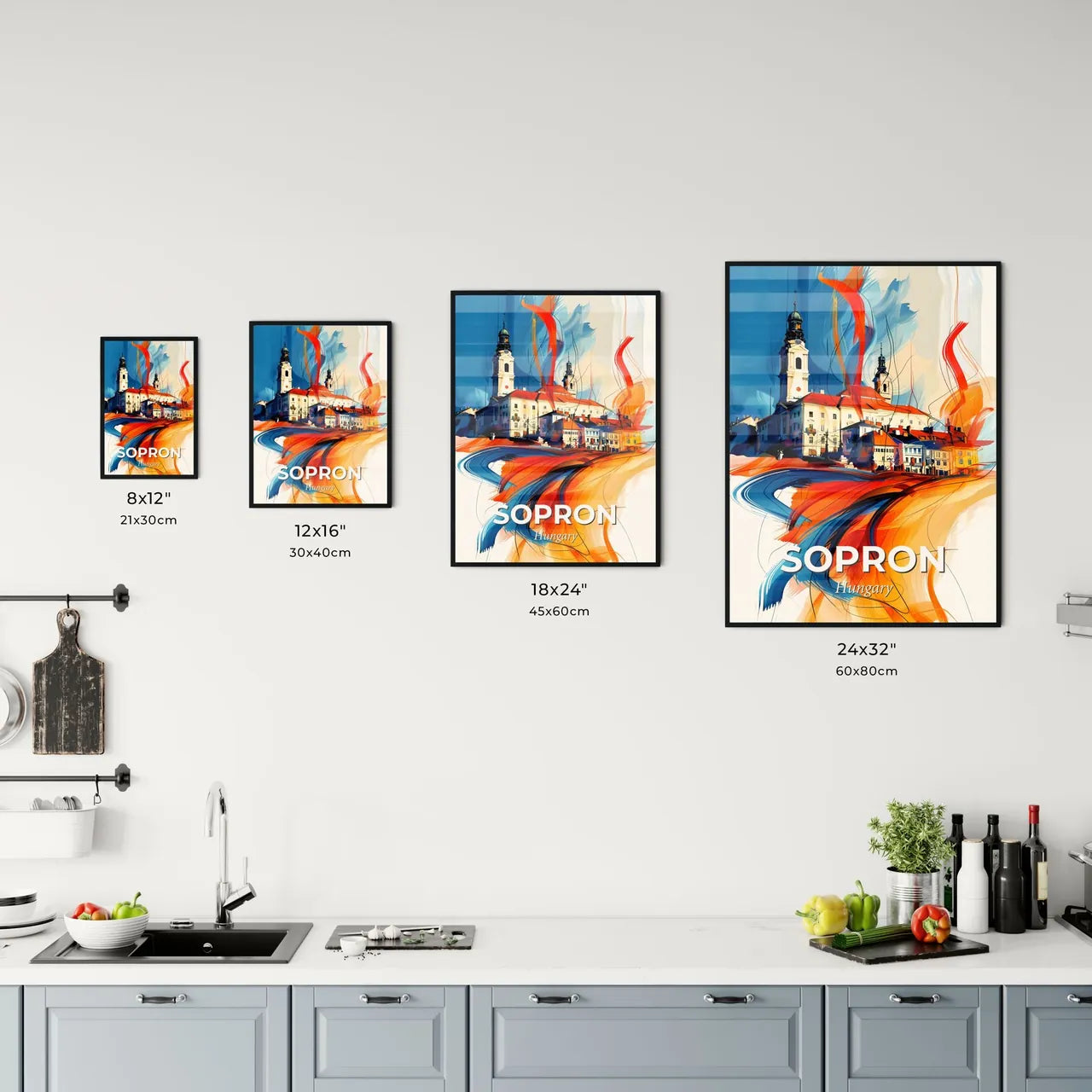 Vibrant Sopron, Hungary Kitchen Art
