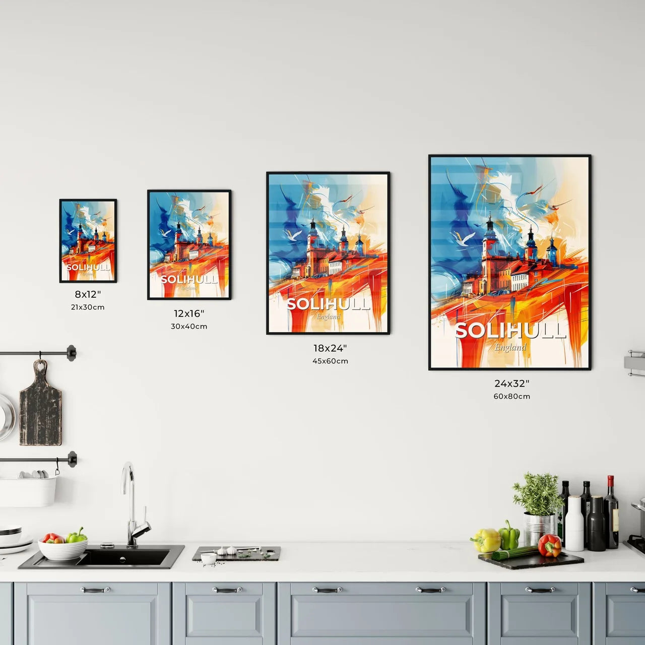 Vibrant Solihull, England Kitchen Art