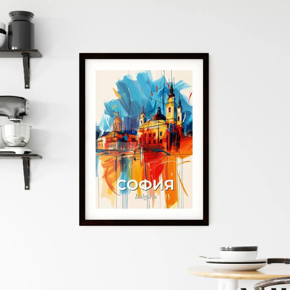 Vibrant София, Bulgaria Framed Print