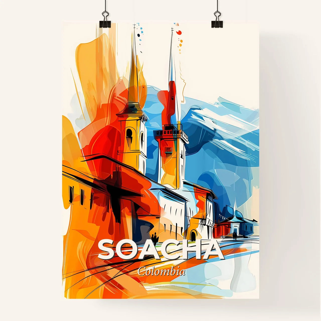 Vibrant Soacha, Colombia Poster