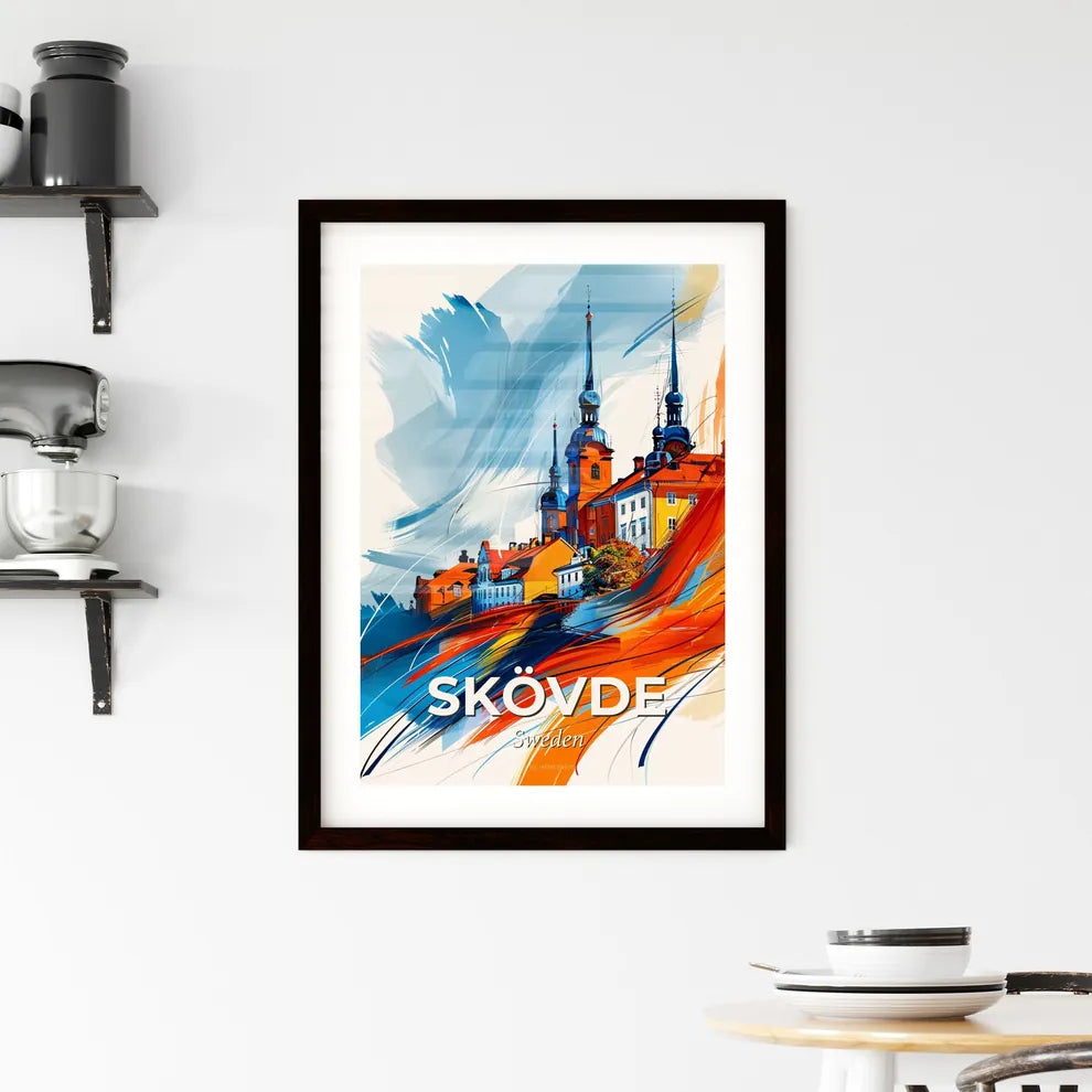 Vibrant Skövde, Sweden Framed Print