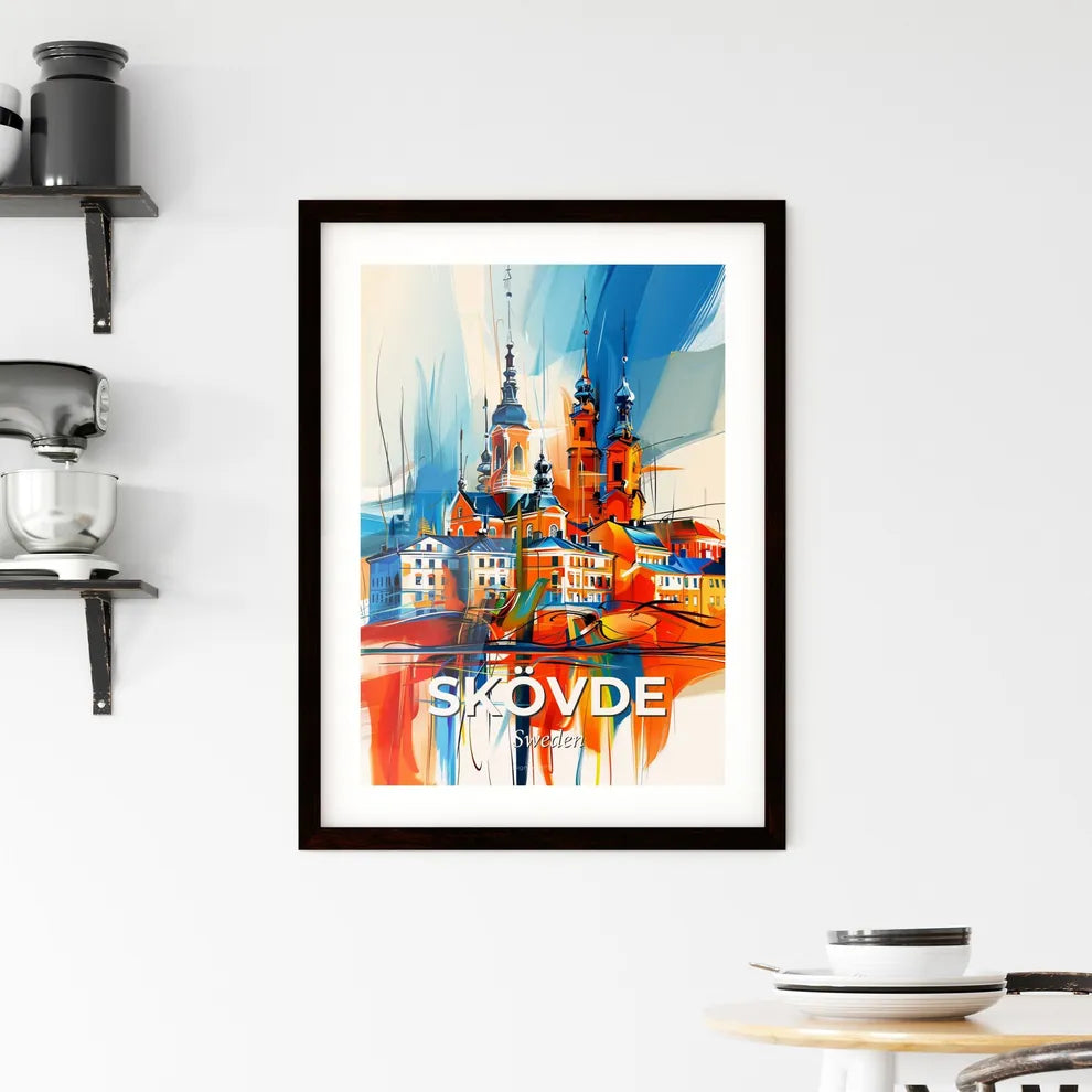 Vibrant Skövde, Sweden Framed Print