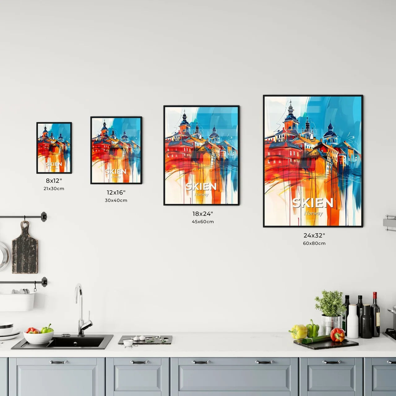 Vibrant Skien, Norway Kitchen Art