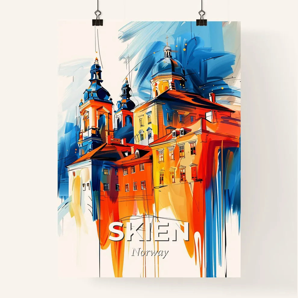 Vibrant Skien, Norway Poster