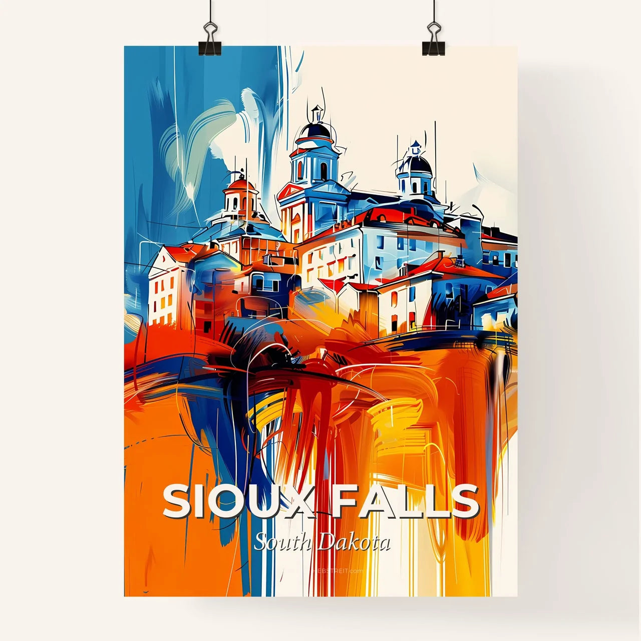 Vibrant Sioux Falls, South Dakota Poster